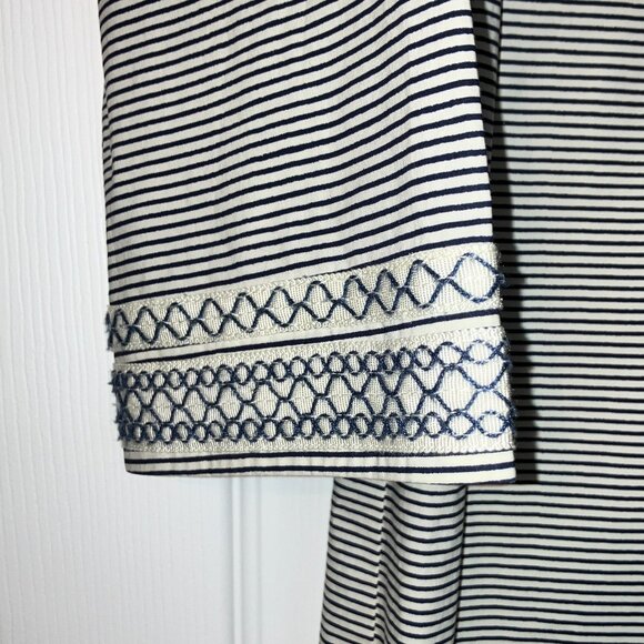 Tory Burch: Navy and White Striped Tunic Dress (size 4) - Picture 3 of 7